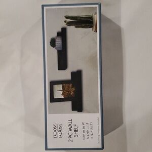 ROOM 2 ROOM 2 PC. BLACK WALL SHELF